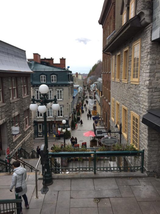 A city street in Quebec City.