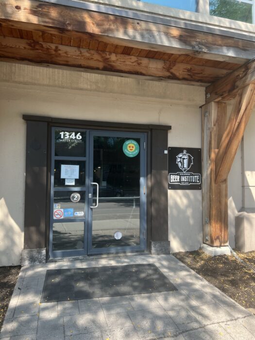 The entrance to the Kelowna Beer Institute. 