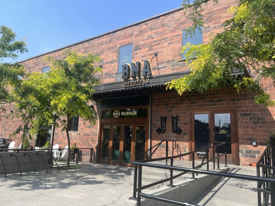 The outside of BNA Brewing Co. in downtown Kelowna. 