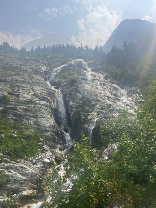 Waterfalls in Glacier National Park.