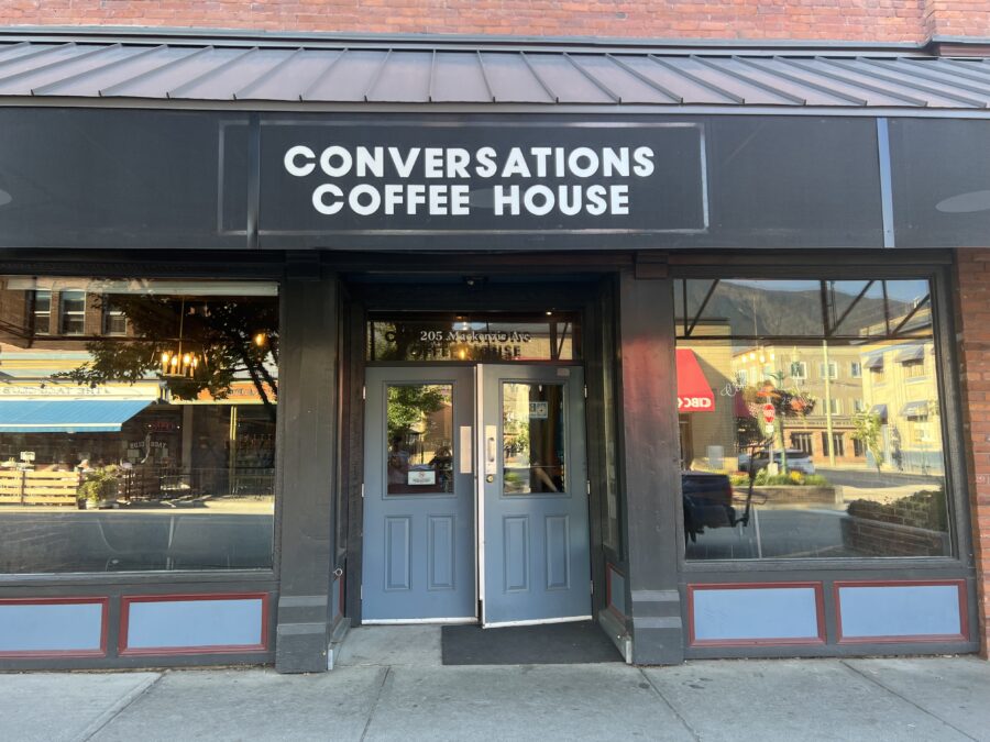 Street view of Conversations Coffee House in Revelstoke