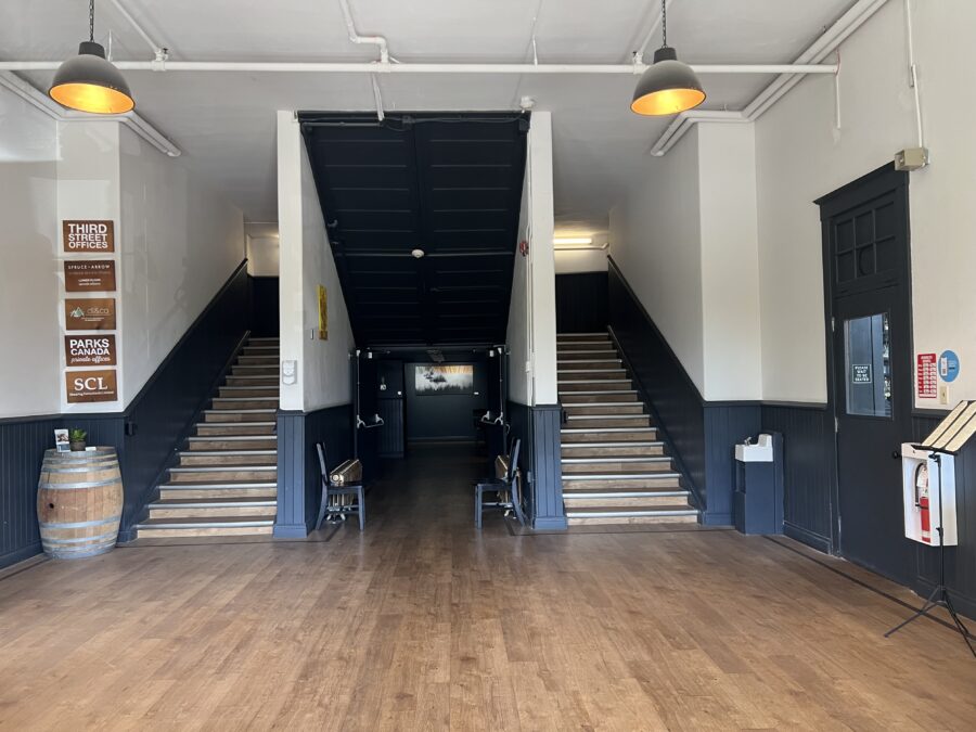 Inside the old Mountain View School building in Revelstoke which now holds the Old School Eatery, among other things