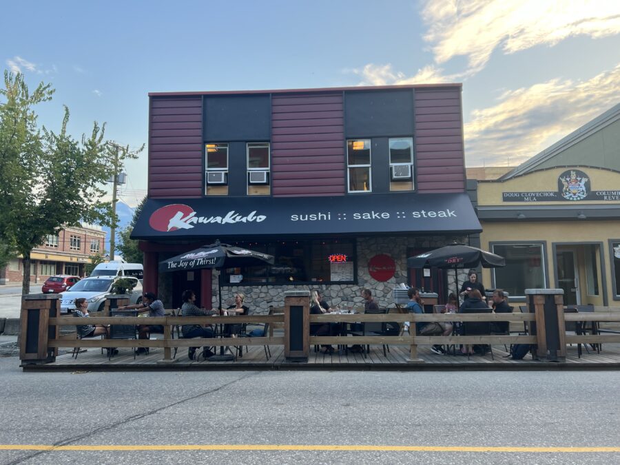 Street view of Kawakubo sushi restaurant in Revelstoke