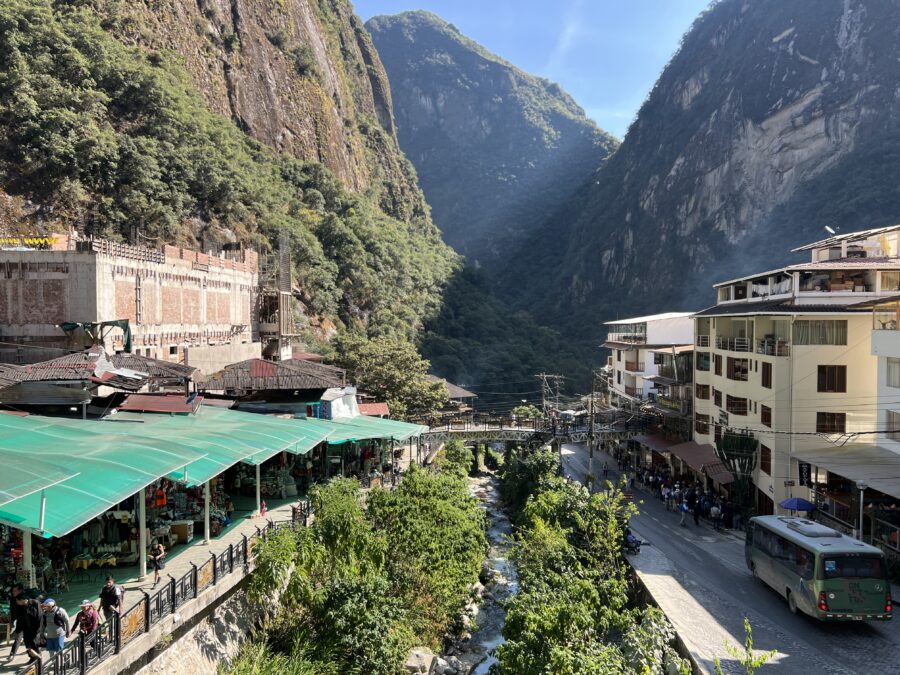 The town of Aguas Calientes, Peru